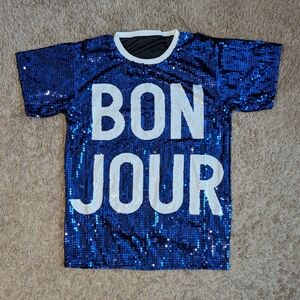 Blue Sequin Kids Shirt